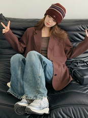 新款红色西装外套【现货】5022P135K188，女装西装，浙宝192（原082）