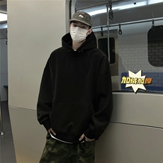 秋冬加绒400克高克重星空呢纯色贴布连帽套头卫衣GW022-加绒-P75，男装卫衣，星座216(原A116)