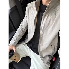美式复古新款防晒衣男款夏季拼接立领速干外套正肩薄款运动夹克，男装防晒衣，星座1210-1