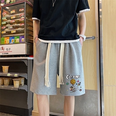 ！港风华夫格休闲裤子男卫裤男短裤男沙滩裤衩HFD20-P25，男装休闲裤，电商B367