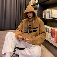 港风抖音直播得物高品质宽松麂皮绒连帽卫衣W6211P48，男装卫衣，电商C408(原B339-1)