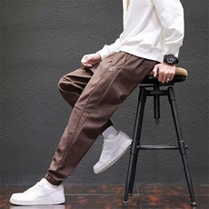 2026秋冬新款灯芯绒男卫裤加绒保暖百搭宽松加厚束脚运动休闲裤子，男装休闲裤，星座1210-1