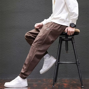 2026秋冬新款灯芯绒男卫裤加绒保暖百搭宽松加厚束脚运动休闲裤子图片