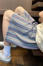 夏季条纹日系复古冰丝短裤男速干五分裤子-A2126TP22无差价控38，男装牛仔裤，电商B241