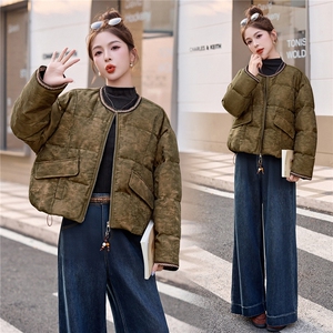 现货主推2025年冬季新款國风羽绒服外套女图片