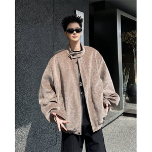 小千鸟格夹克男士韩版潮流宽松百搭帅气2026春季ins外套W6490-P81图片