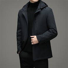 2023新款羽绒服男士短款商务休闲上衣外套中老年爸爸装J611-P260，男装羽绒服，电商B212（原钱塘6029）
