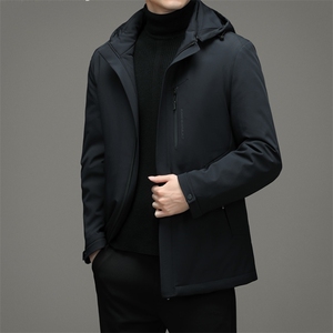 2023新款羽绒服男士短款商务休闲上衣外套中老年爸爸装J611-P260图片