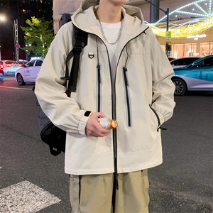 反光户外连帽冲锋衣外套男登山服运动休闲夹克 A406 JK3509 特P78图片