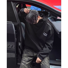得物品质秋男连帽卫衣字母印花开叉拉链夹克外套WY121P60，男装卫衣，星座1013-1