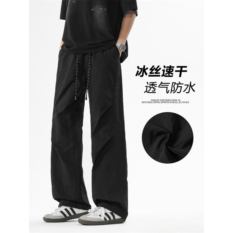 美式高街伞兵裤子男夏季薄款透气休闲垂感TP11：21：49.9,男装休闲裤,星座718-1