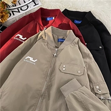 潮流外套男设计感复古棒球服秋季新款情侣潮牌小众夹克1265-P68，男装夹克，星座910-5