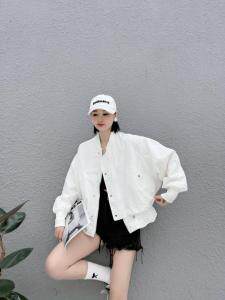 下摆抽皱夹克防晒，女装，玩美