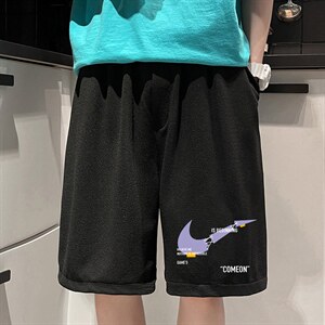 MK37259-P15 冰丝短裤男士大码宽松休闲五分裤男运动中裤图片