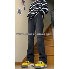 ！水洗微喇叭加绒牛仔裤修身显瘦现货常规55加绒65，男装牛仔裤，星座310A-4