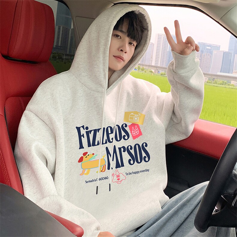CM123卫衣男新款休闲美式外套宽松重磅纯棉大码长袖帽衫,女装短外套,星座304A