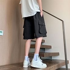 短裤男士夏季新款港风宽松冰丝大码工装五分裤DK8857-P32，男装牛仔裤，星座214-3