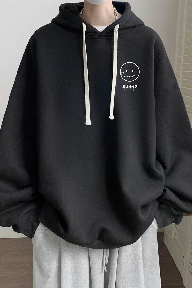 连帽卫衣男大码运动服帽衫外套WY2072-P35加绒款-P40,男装卫衣,电商A040