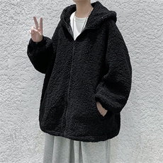 现货冬装男女款宽松休闲大码羊羔毛棉衣中性情侣棉袄外套DM70-P95，男装棉衣，电商D321-1