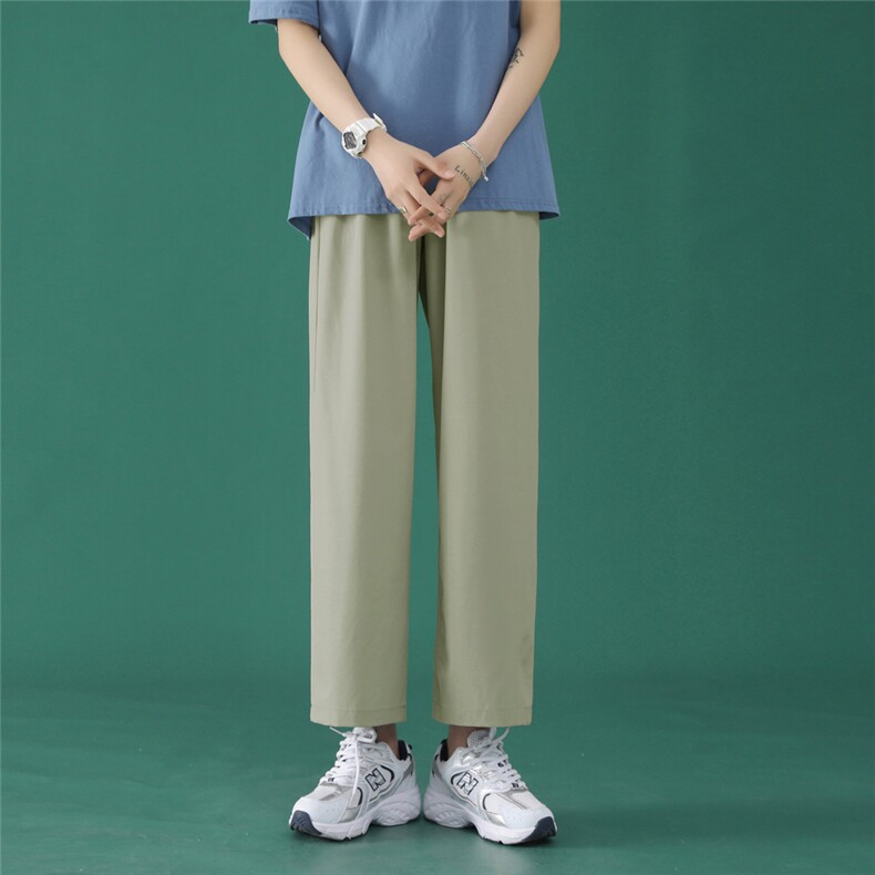2023夏季新款中性直筒宽松九分裤潮流冰爽休闲裤2025-特批20,女装休闲裤,星座718-1