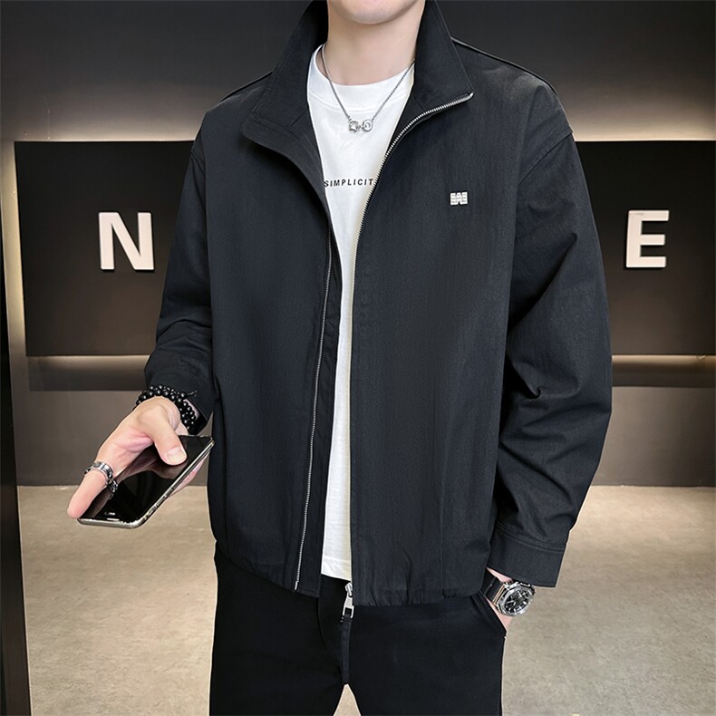 休闲长袖上衣男休闲百搭夹克立领外套A329-JK2525-P135,男装夹克,电商A329