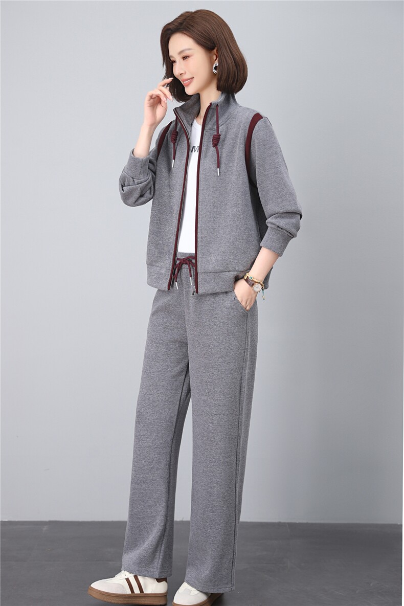 妈妈秋装2025新款休闲运动服套装洋气卫衣中年外套女春秋两件套,女装套装/套裙,涵誉