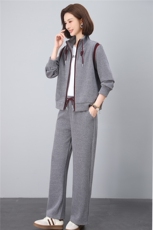 妈妈秋装2025新款休闲运动服套装洋气卫衣中年外套女春秋两件套，女装套装/套裙，涵誉