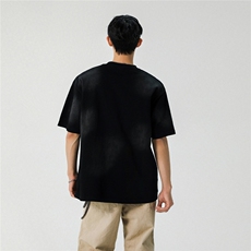 2025新款潮牌短袖宽松韩版字母印花扎染工艺T恤T9049/P5588，男装T恤，星座202
