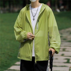 2025夏季新款连帽防晒衣服轻薄冰丝凉感时尚潮男女装速干钓鱼上衣图片