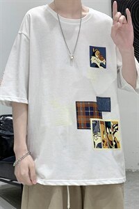 大皂港风夏季短袖t恤男潮流短袖A210—A8306-P28图片