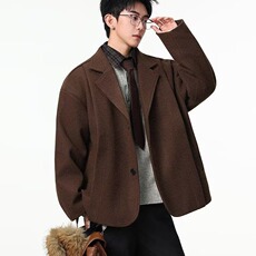 英伦雅痞男装dk黑色西装男春秋韩版潮流ins制服休闲痞帅西服外套，男装西服套装，星座506A
