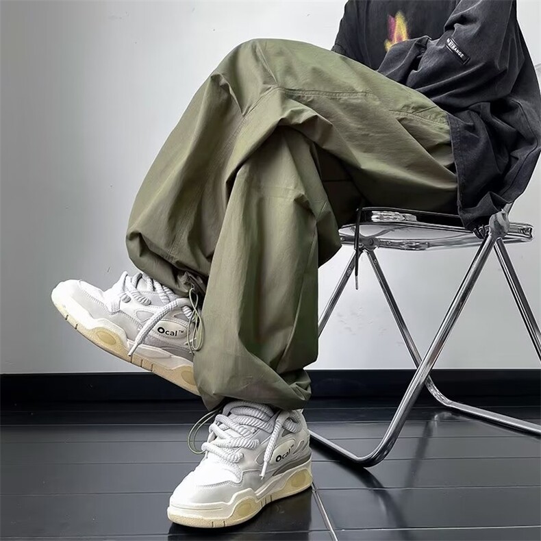新款时尚潮男百搭宽松休闲裤图片