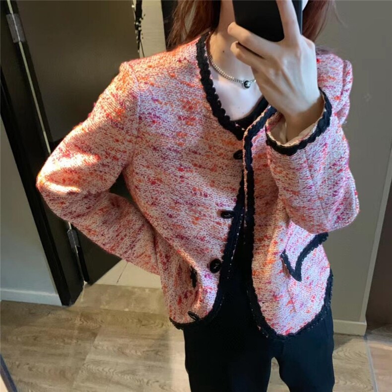 【秋款新品】撞边设计小香外套，其它，TWO LAPS