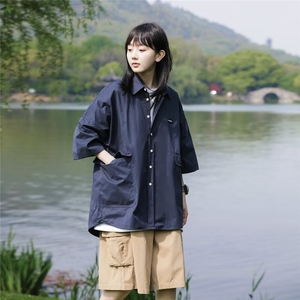 衬衫男女港风潮流短袖文艺帅气2026夏季新款ins宽松外套CY331-P32图片