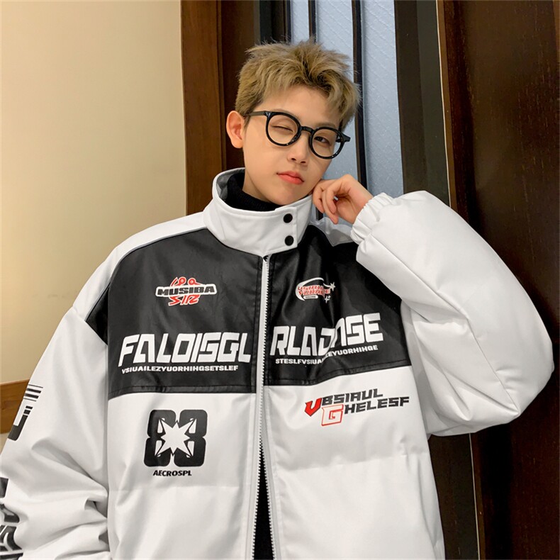 M6615-P128168冬季机车棉服潮流情侣美式休闲外套男潮,男装棉衣,星座307A