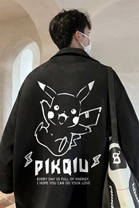 麂皮绒夹克男大码立领褂子外套JK85078-P68 加绒款-P78图片