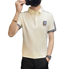 PL035-特P40夏季翻领短袖t恤男士青年翻领polo衫半袖有带领体恤，男装T恤，电商D310B-1