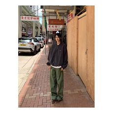 美式复古简约少年感亨利领卫衣男女宽松休闲套头长袖上衣，男装卫衣，星座506A