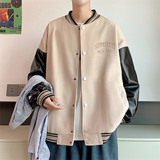 港风秋季龙凤呢棒球服百搭休闲宽松夹克外套男XZ214-8JK800P65，男装夹克，星座1204-3