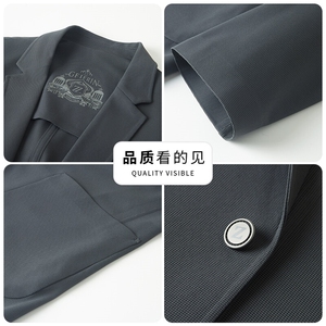 主推新款春夏男士高品质无痕压胶西服中青年轻薄休闲时尚西装外套图片