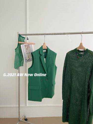 现货秋季新款欧版马甲?针织毛衣，女装马夹，G