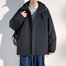 冬季新品保暖连帽棉衣休闲潮流青少年百搭棉服外套MY9083-P100，男装棉衣，电商A128