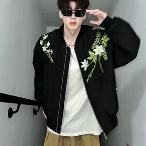2025春秋痞帅外套男ins高街潮牌港风日系原宿风韩版潮流宽松夹克图片