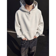 重磅boxy短款全棉450克拉链连帽卫衣短宽套头外套男RH5314-P53，女装短外套，星座610B-1