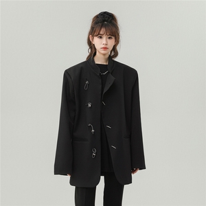 1中式金属盘扣大码M-5XL西服男96%聚酯纤维4%氨纶XF77071P85控128图片
