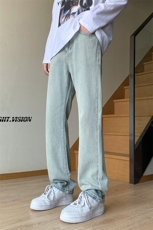 B221美式ins高街小众刺绣字母修身小脚牛仔裤LK23036-P60控78，男装牛仔裤，电商B221