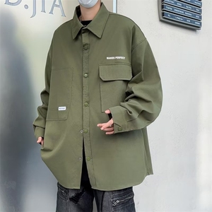 文艺潮流男标准衬衫青春流行气质潮百搭简约七分袖新款夏季图片