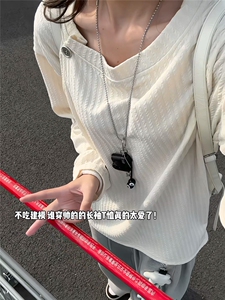 XZ809A/SYR54/特P24/控48 大蛇纹设计感领口长袖T恤卫衣图片