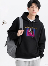 2025年秋季通勤通勤套头长袖带围巾的狗狗，女装卫衣/绒衫，花可