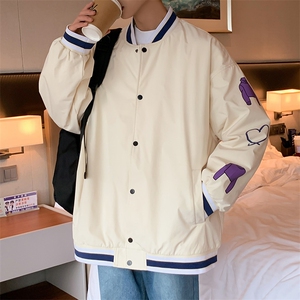 秋款棒球服夹克外套男潮牌潮流字母刺绣情侣学生22118-P70控108图片